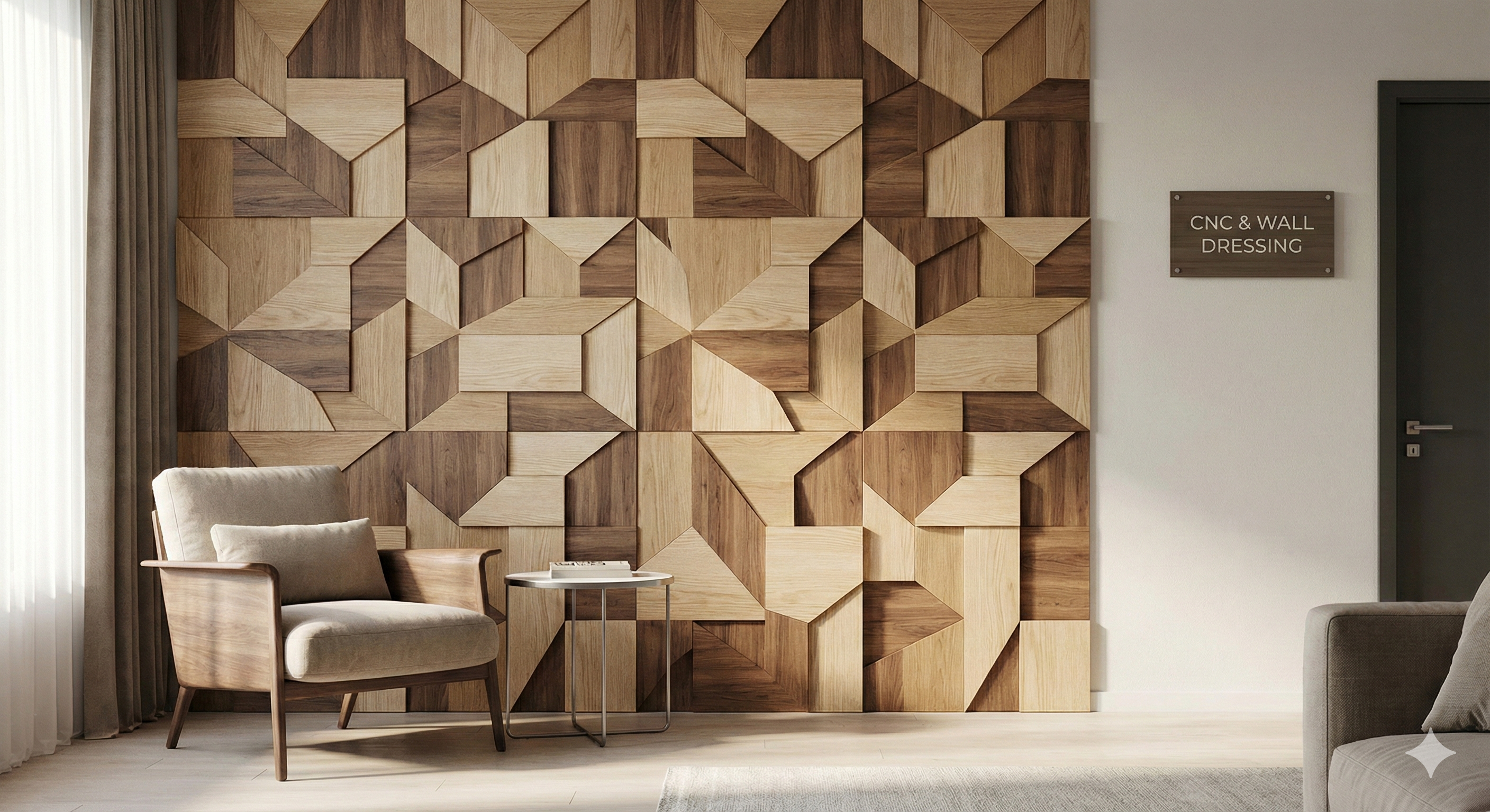 Geometric 3D Panelling — Xyloblue Joinery Staffordshire